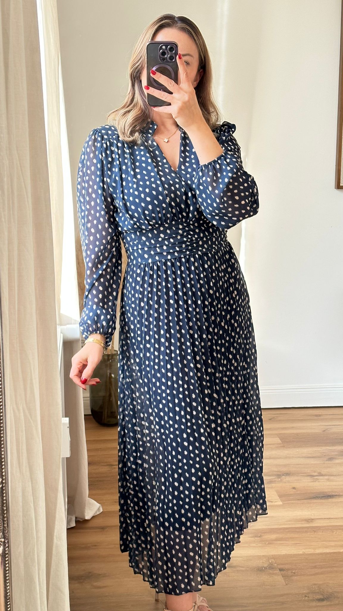 Chiffon Kleid mit Muster