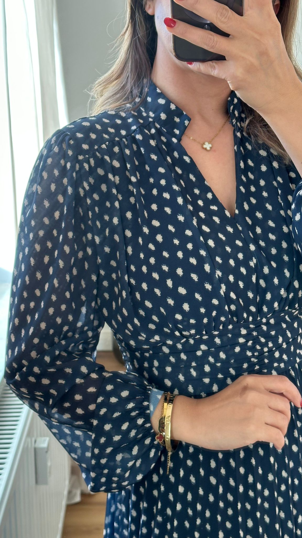 Chiffon Kleid mit Muster