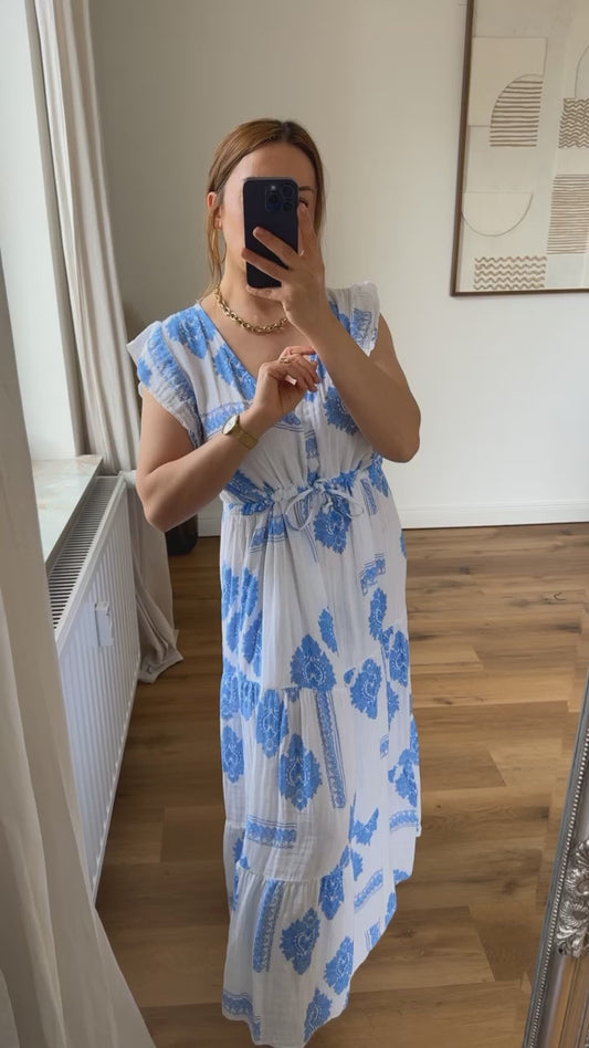 Gemustertes Baumwolle Sommer Kleid DALYA